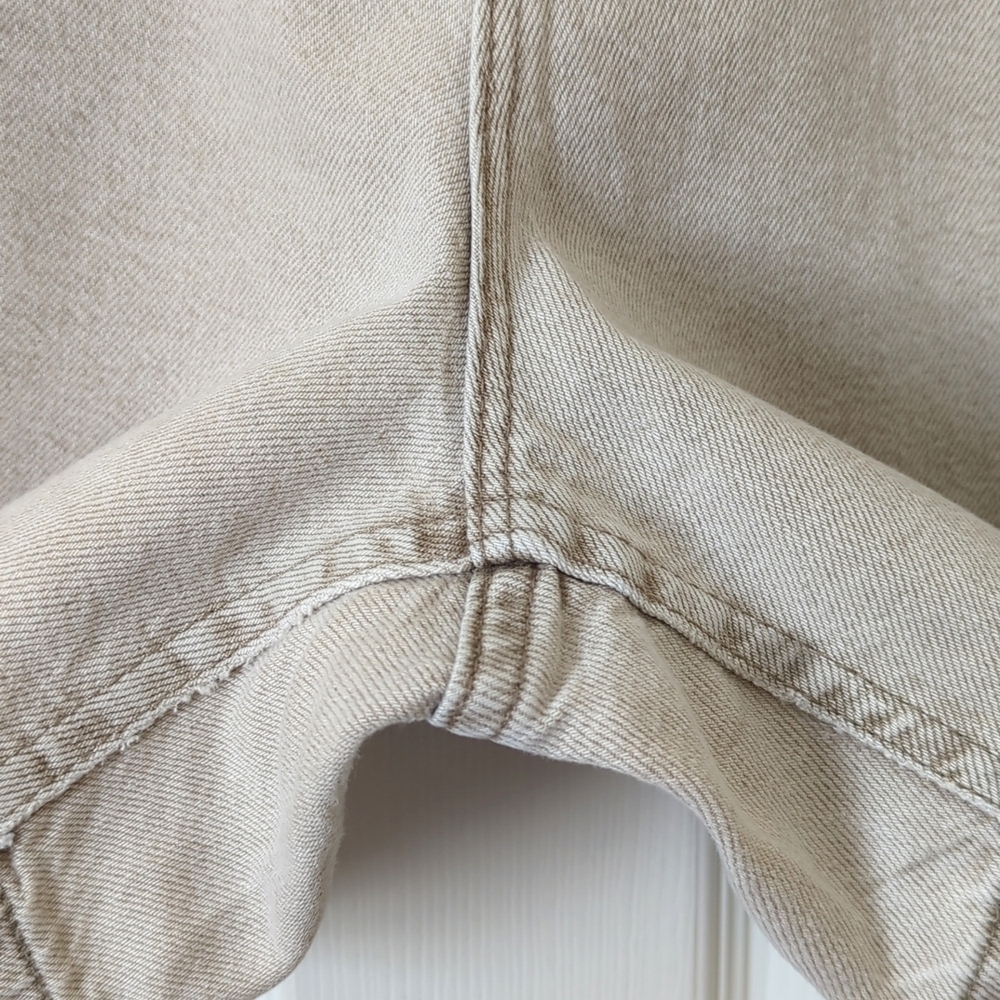 Riders 90's Vintage Classic High Waisted Relaxed Fit Denim Jean Shorts Beige 34 - Picture 9 of 13
